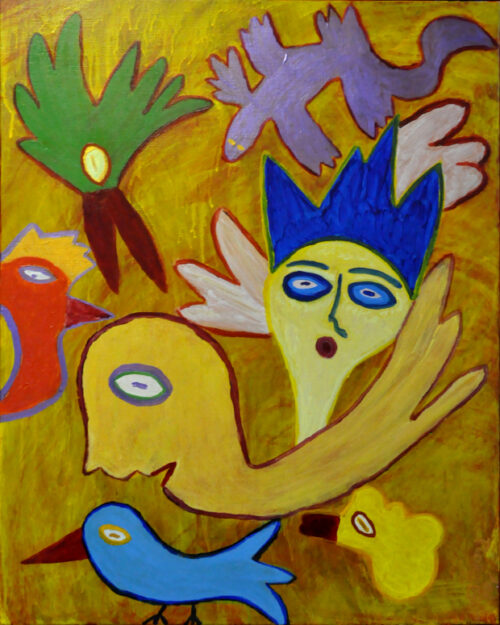 310 De verloving, 2001, 100 x 80, acryl