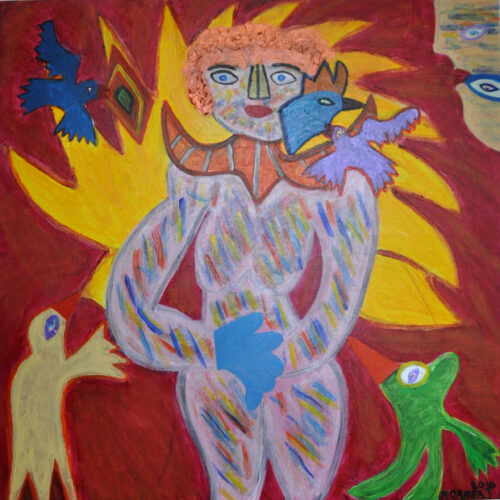 342 Vogelgevecht nr. 3, 2002, 100 x 100 acryl