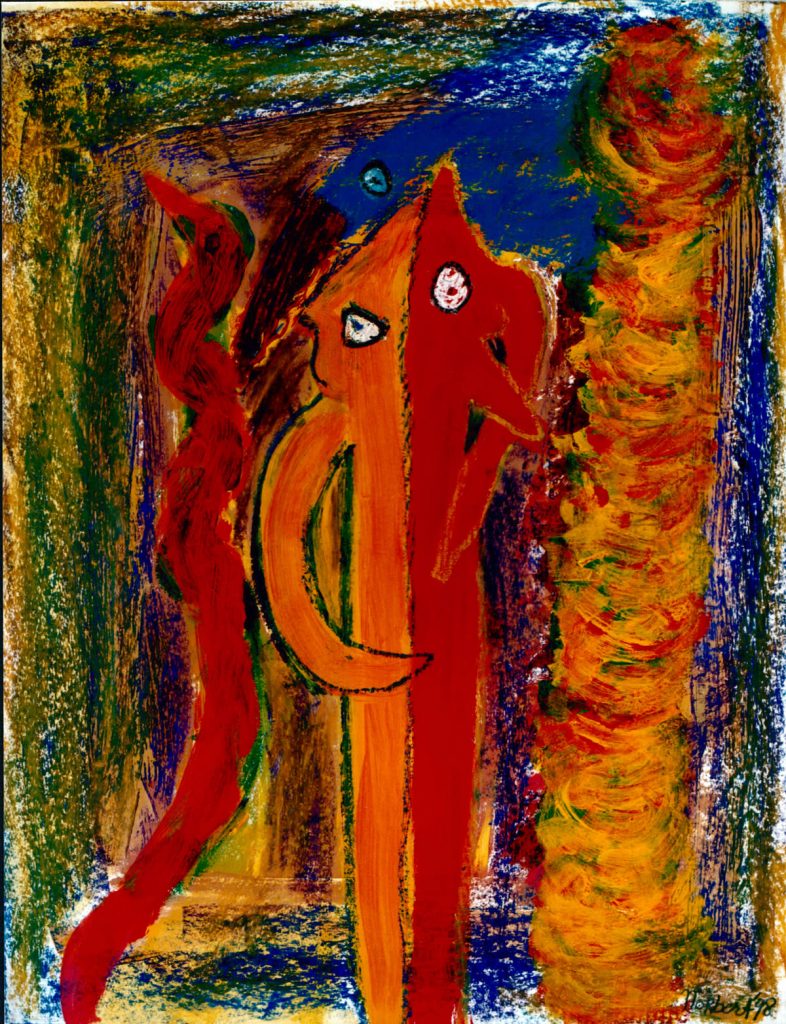 162 In Tweestrijd, 1998, 70 x 85, 450,-