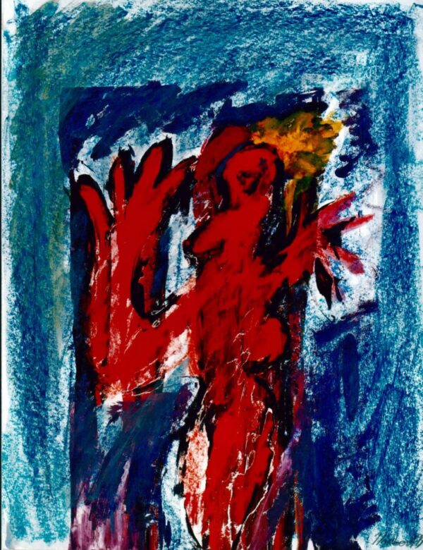 184 Rode man, 1999, 63 x 83