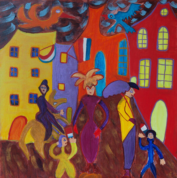 372 Vrede 2, 2003, 100 x 100 cm, mixed media
