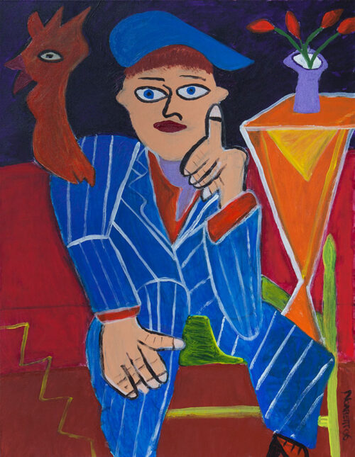 392 De Denker, 2006, 70 x 90 cm, acryl