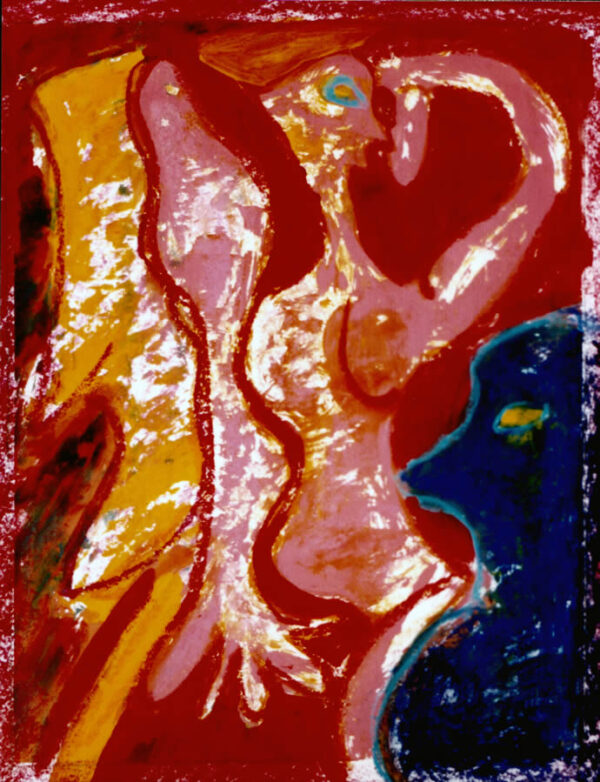 110 Zittend Naakt 1, 1997, 63 x 73, mixed, gemengd