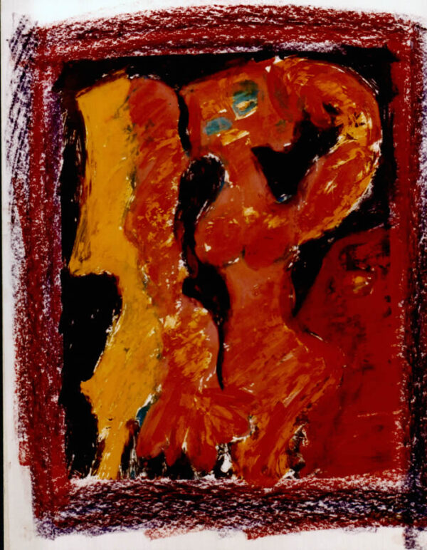 113 Zittend Naakt 2, 1997, 63 x 73, mixed
