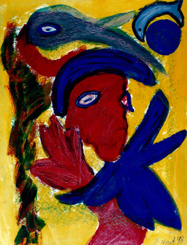 152 Vogelman, 1998, 83 x 63, gemengd