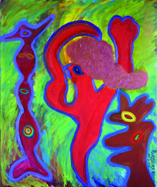 233 Vrouw met gouden Haar, 2000 120 x 100 acryl