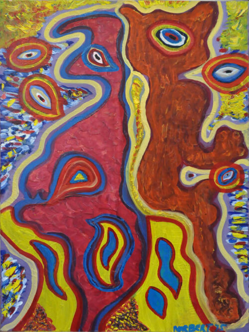 39 Het Conflict, 1995 70 x 80 olie - SOLD