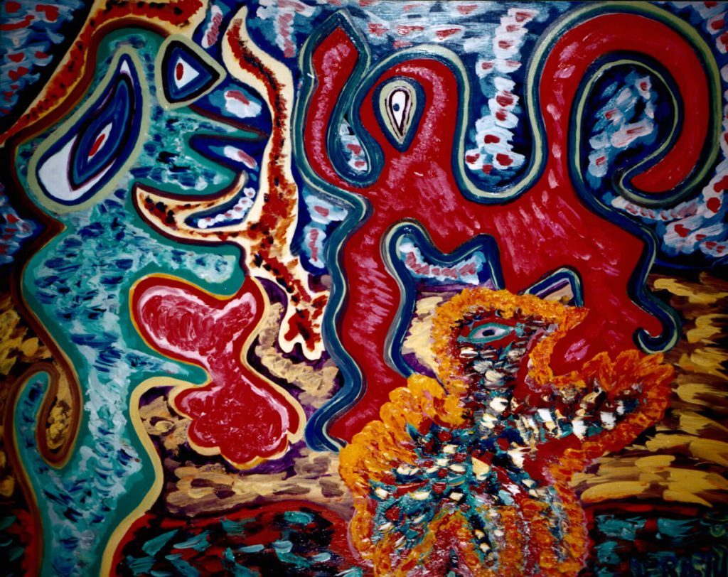 41 Vredeskus, 1995, 100 x 80 cm, olie