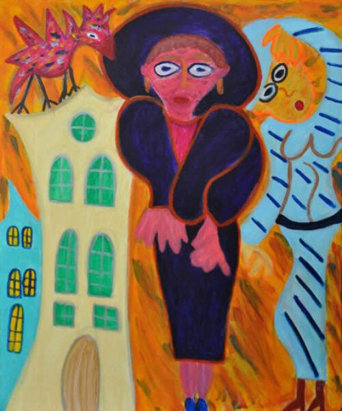 422 Roze Vogel, 2011 120 x 100 acryl