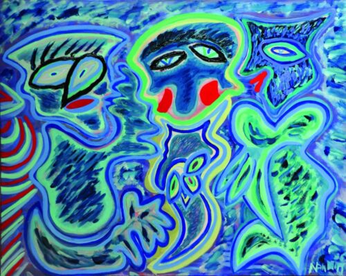 48 Feeling Bl, 1996 80 x 100 olieverf