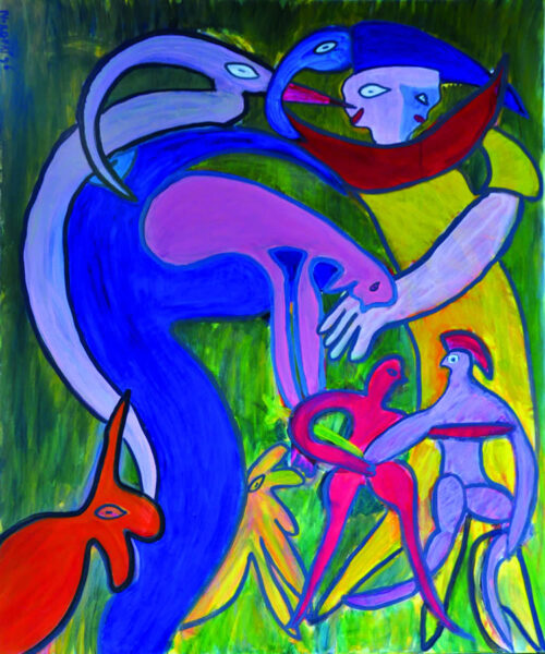 85 Het Gezin, 1996 120 x 100 olieverf