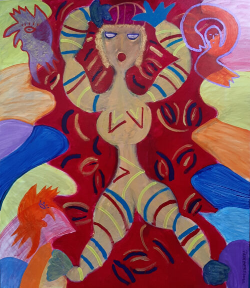 374 Dansende vrouw, 100 x 120, acryl, 2022