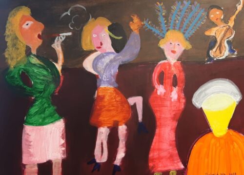 469 Night Life, 2023, acryl op doek, 60x70cm