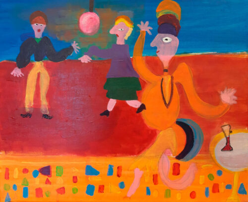 467 Dansen in café, 60x50, 2023