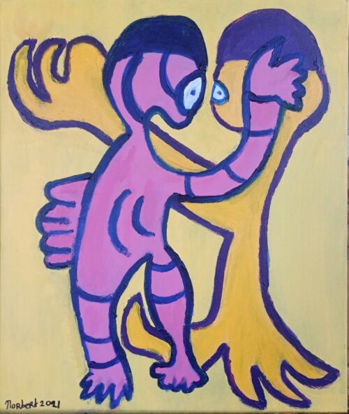 Nr. 452 De Geliefden - 60 cm x 50 cm Acryl - 2021