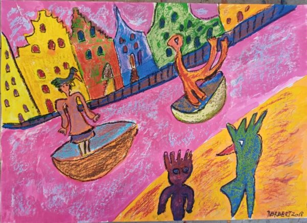 482 Varen langs de Gracht 2018 50x70cm