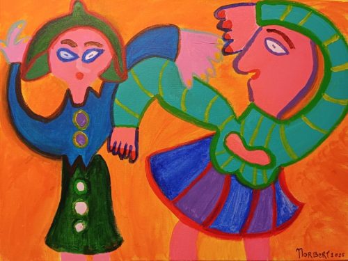 494 Swingende Vrouwen 2025, 60x100 acryl