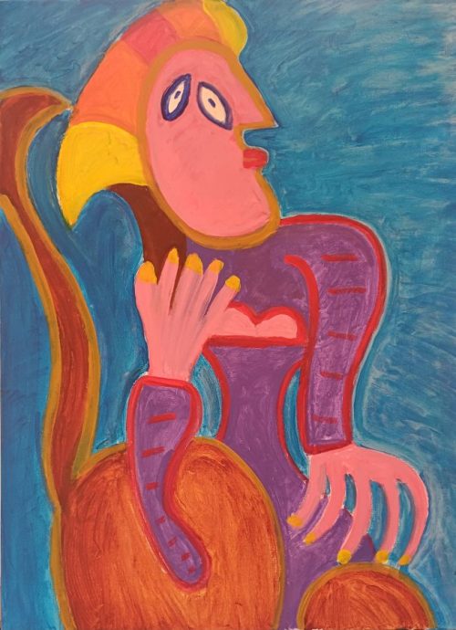 495 De Verbazing 2025 60x80cm acryl