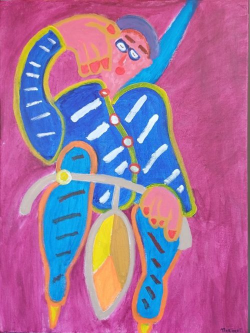 511 Fietser in Stilte 2025 60 x 80 acryl