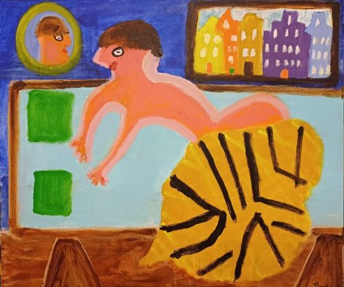 512 De Escort Jongen 2025 60x80cm acryl