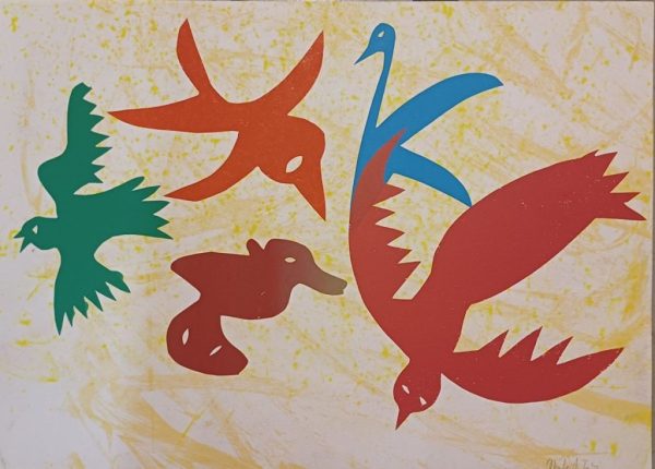 519 Millennium Fauna 114 50x70cm mixed media 2000