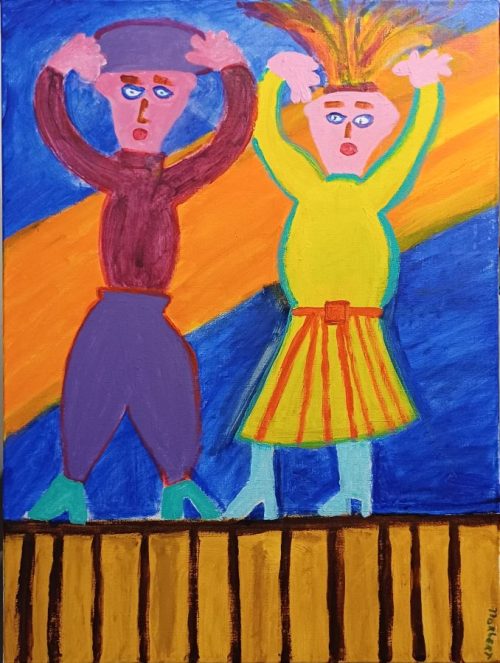 537 Cabaret Dansers 2026 60x80cm acryl