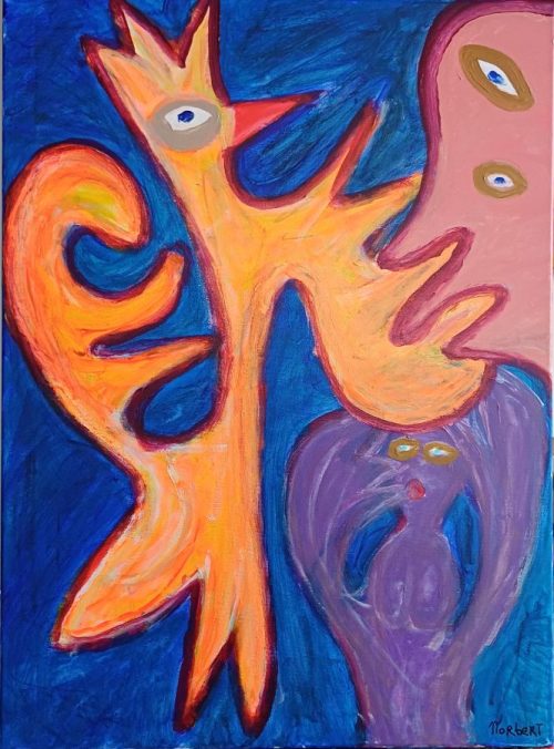 539 Overheersende vogel 2026 60x80cm acryl