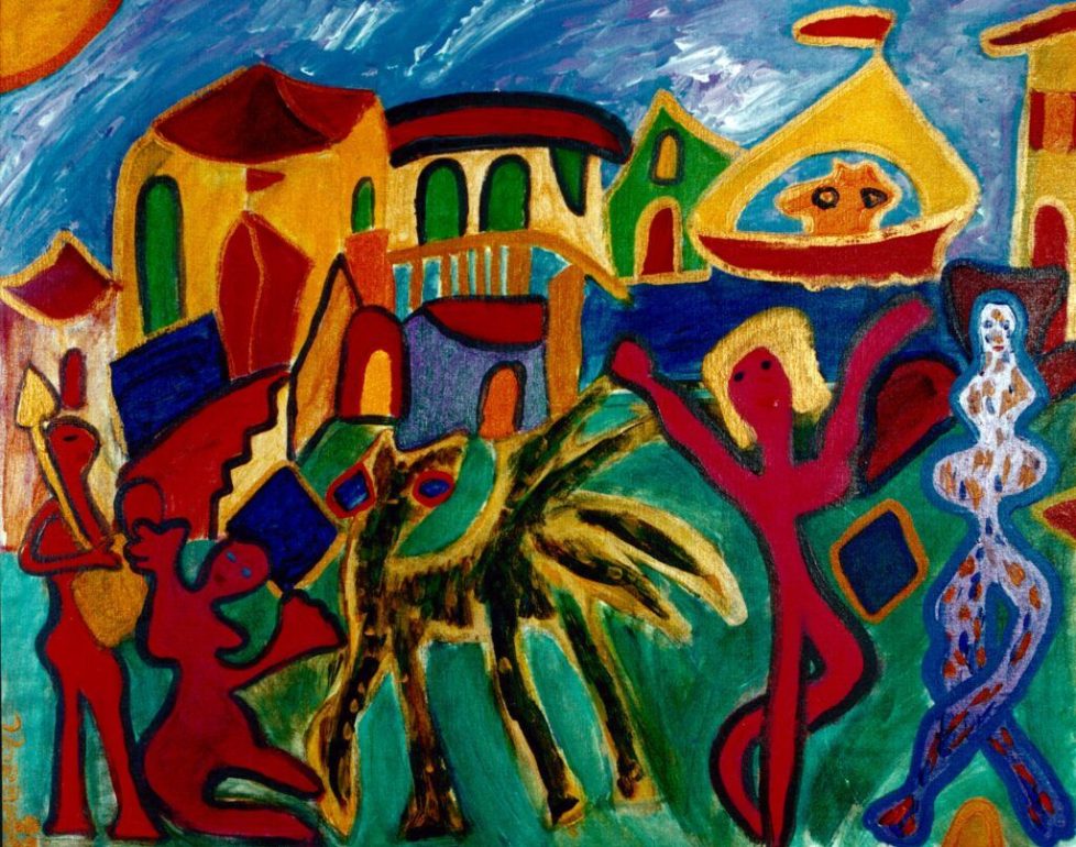 Stad 3 (170), 1999 olie/acryl
