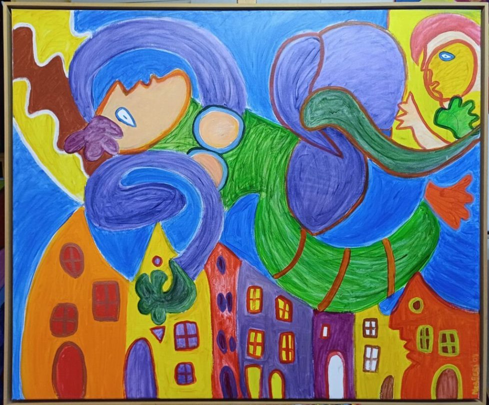 Dromende Vrouw (377), 2004 – ingelijst